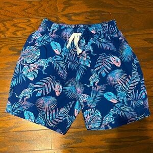 Chubbies Prehistoric Blues swim trunks